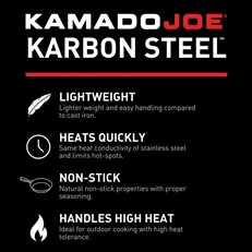 Kamado Joe Karbon Steel Classic Joe  18"Griddle 