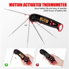 Callow Insta-Read Meat Thermometer With Backlit LCD Screen Instant Read Probe For Cooking and BBQ