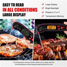 Callow Insta-Read Meat Thermometer With Backlit LCD Screen Instant Read Probe For Cooking and BBQ