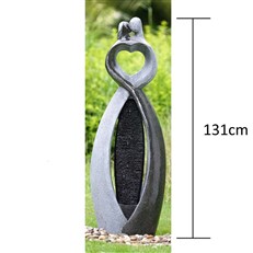 Abstract Heart Couple Outdoor Water Fountain