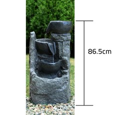 Granite Effect Water Feature Cascading Bowls Outdoor Water Feature