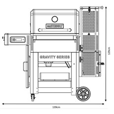 Masterbuilt Gravity Series 800 Digital Charcoal BBQ, Griddle and Smoker