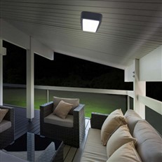 LED Rectangular Outdoor Wall or Ceiling Light with Diffuser