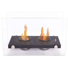 Pur Line Oniros Duo Tabletop Bio-ethanol Portable Fireplace with Twin Burners
