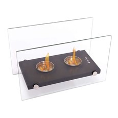 Pur Line Oniros Duo Tabletop Bio-ethanol Portable Fireplace with Twin Burners