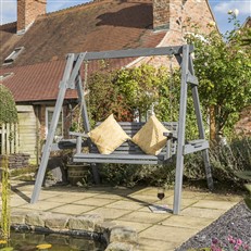 Palermo Garden Swing Seat with Contemporary Grey Finish