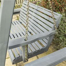 Palermo Garden Swing Seat with Contemporary Grey Finish