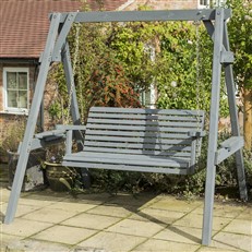 Palermo Garden Swing Seat with Contemporary Grey Finish