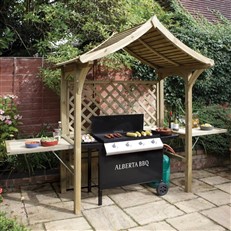 Garden BBQ Shelter and Arbour Seat