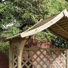 Garden BBQ Shelter and Arbour Seat