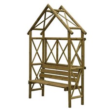 Rustic Garden Seat with Apex Roof