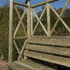 Rustic Garden Seat with Apex Roof