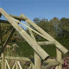 Rustic Garden Seat with Apex Roof