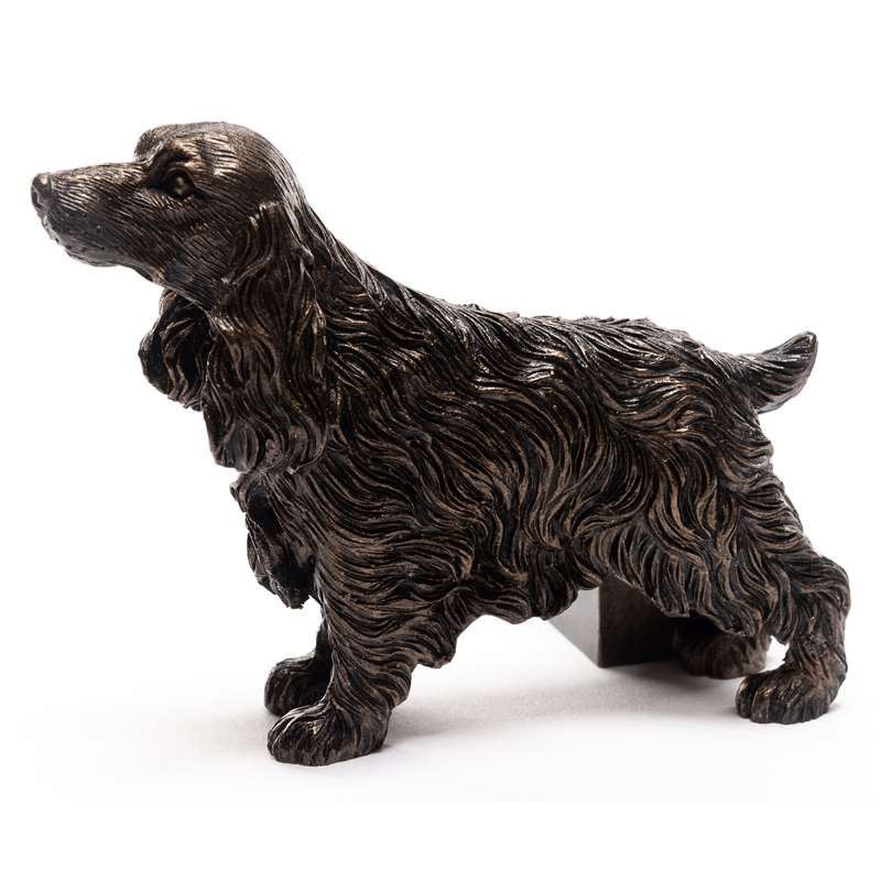 Cocker Spaniel Hand Painted Bronze Flower Pot Feet