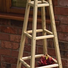 Marberry Circular Planter with Integrated Obelisk