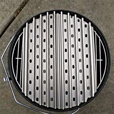 Set of 2 Interlocking GrillGrates for BBQs with a 14 Inch Diameter - Fitting Kamado Joe Jr | Weber Smokey joe 