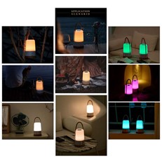 Portable Rechargeable Lantern with Colour Changing LED Light and Bluetooth Speaker