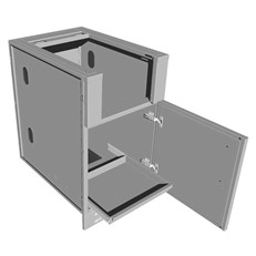 Outdoor Kitchen DIY 20" Stainless Steel Appliance Cabinet with Pull-Out Utility Tray
