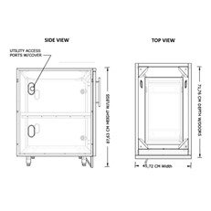 Stainless Steel Outdoor Kitchen Cabinet with Shelf and Left Hand Opening Door