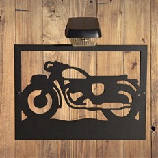 Motorbike Garden Wall Art and Solar Lighting Décor