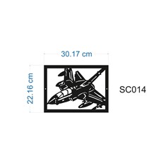 Tornado Fighter Jet Garden Wall Art and Solar Light Military Theme