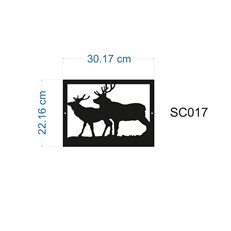 Stag Garden Wall Art Plaque and Solar Lighting