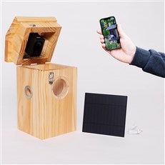 Solar Powered Wireless Bird Box Camera and Bird House with AI Bird Recognition camera