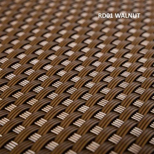 Artificial Poly Rattan Weave Privacy Screen Garden Fencing 2m High Walnut