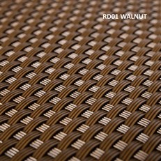 Artificial Poly Rattan Weave Privacy Screen Garden Fencing 2m High Walnut