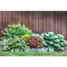 Artificial Poly Rattan Weave Privacy Screen Garden Fencing 2m High Walnut