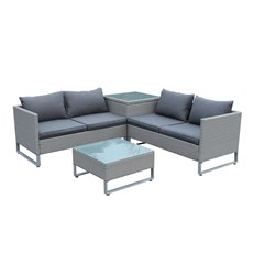 Lifestyle Pacific Rattan Garden Corner Sofa Set