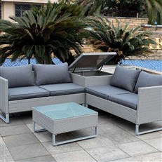 Lifestyle Pacific Rattan Garden Corner Sofa Set