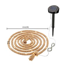 Solar LED Outdoor Garden Hemp Rope Light 