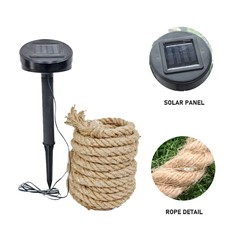 Solar LED Outdoor Garden Hemp Rope Light 