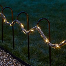 Solar LED Outdoor Garden Hemp Rope Light 