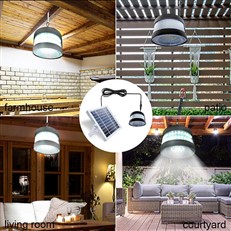 Solar LED Garden Shed or Cabin Pendant Light 