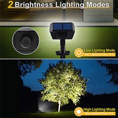 Set of 2 Solar LED Garden Spotlights