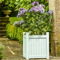 Square Painted Hardwood Planter