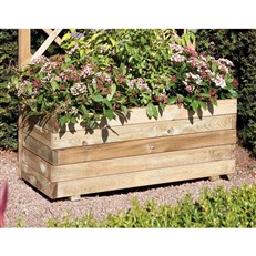 Rectangular Planter with Lattice Panel