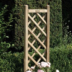 Square Planter with Lattice Panel