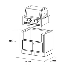 Kitaway Built-in Gas Broil King Regal 420 BBQ