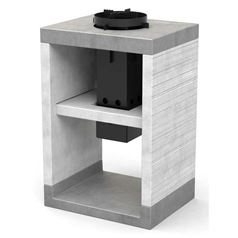 Venit Side Stand with Built-in Wood Burning Stove