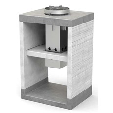 Venit Side Stand with Built-in Wood Burning Stove