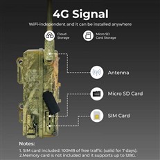 Callow 4G Smart Digital Stealth Camera With Solar Charging 