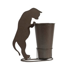 Charming Cat Silhouette Plant Pot
