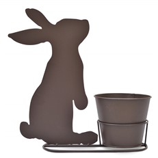 Rabbit Silhouette Plant Pot