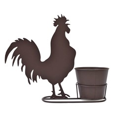 Cockerel Silhouette Plant Pot