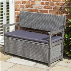 Alderley Rattan Garden Storage Bench