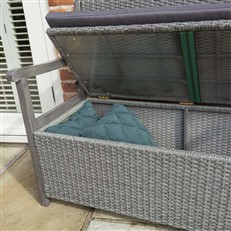 Alderley Rattan Garden Storage Bench