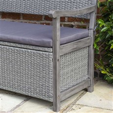 Alderley Rattan Garden Storage Bench